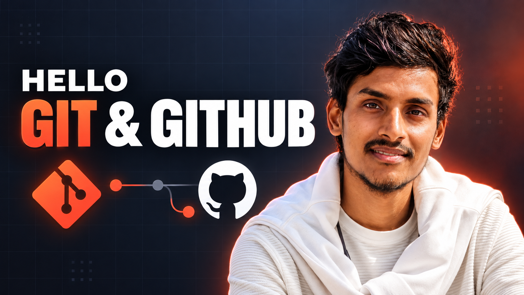 Hello Git & GitHub course thumbnail featuring Chanchal K Maurya