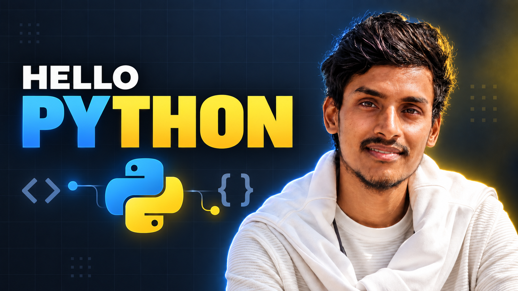 Hello Python course thumbnail featuring Chanchal K Maurya